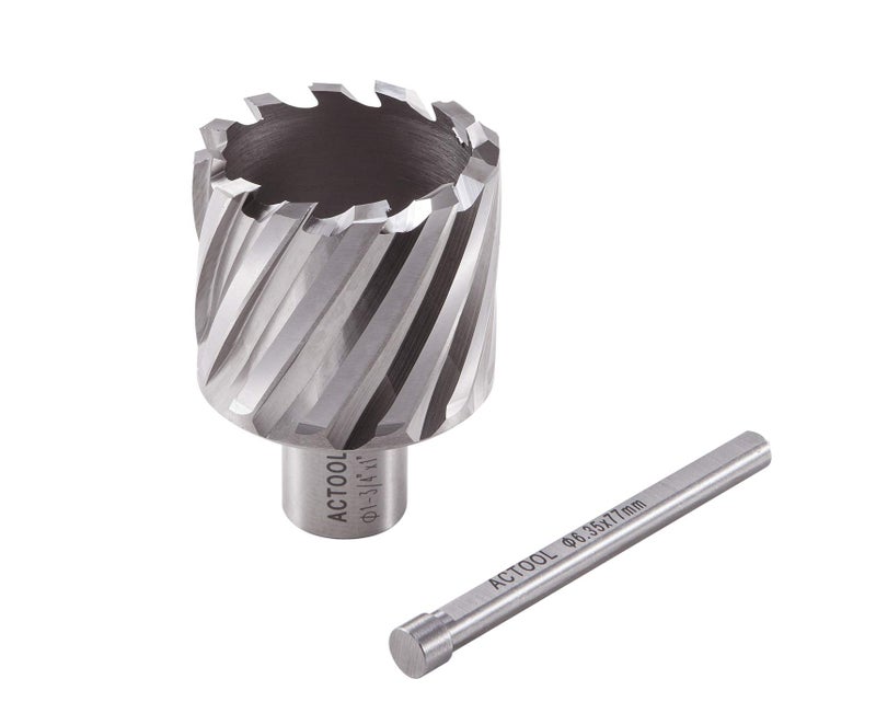 ACTOOL 1-3/4" Diameter Ã— 1" Depth of Cut HSS ANNULAR Cutter with 3/4'' Weldon Shank - Image 5